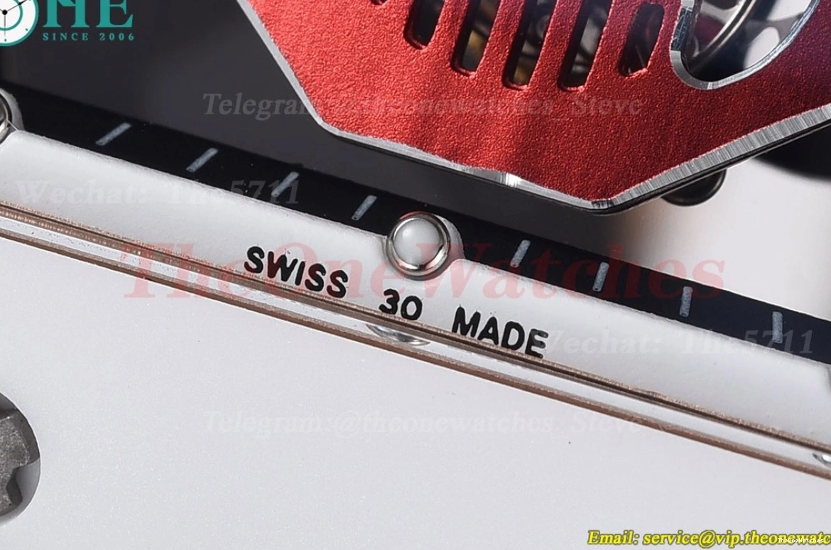 Strap Real YSF RM52-01 On Rubber White Cer RU Tourbillon 0217